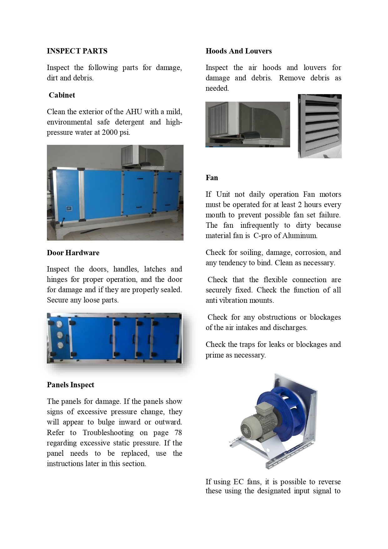 Air Handling Unit (AHU) Maintenance – Pharmaceutical Updates